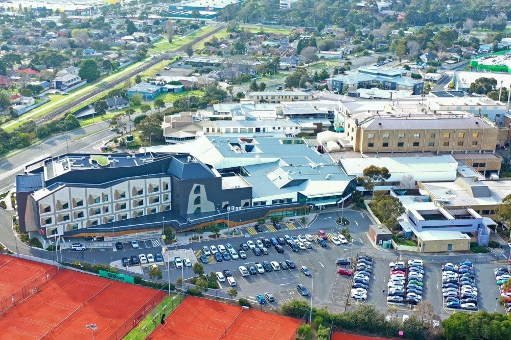 Frankston Hospital upgrade aerial view