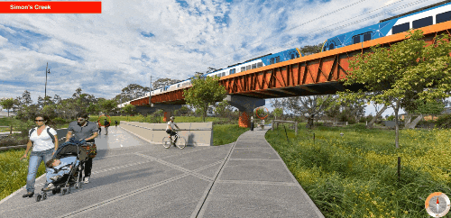 level-crossing-removal-before-after Level Crossing Removal Authority before and after virtual interactive tours to explore future rail designs and impact on the surrounding community and context