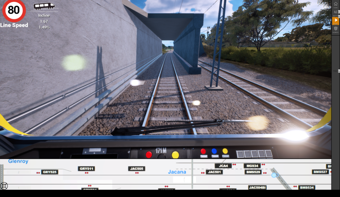 Rail Signal Planning and Simulation using Incline and Line Speed Operation