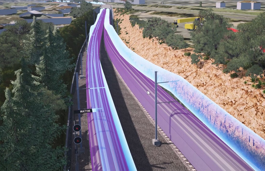 Dynamic kinematic envelope of a train