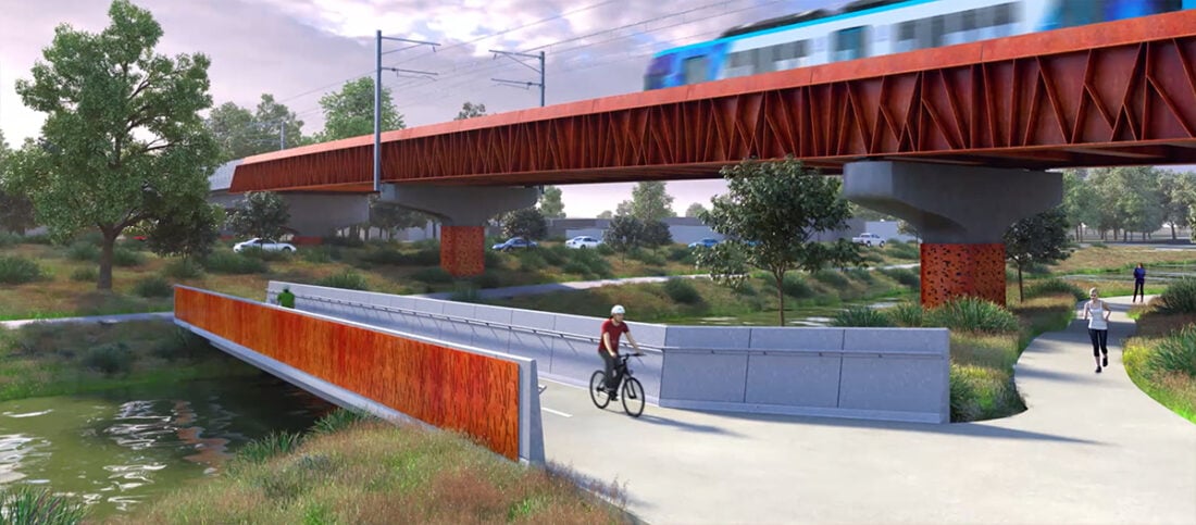 A steel girder railway bridge design example