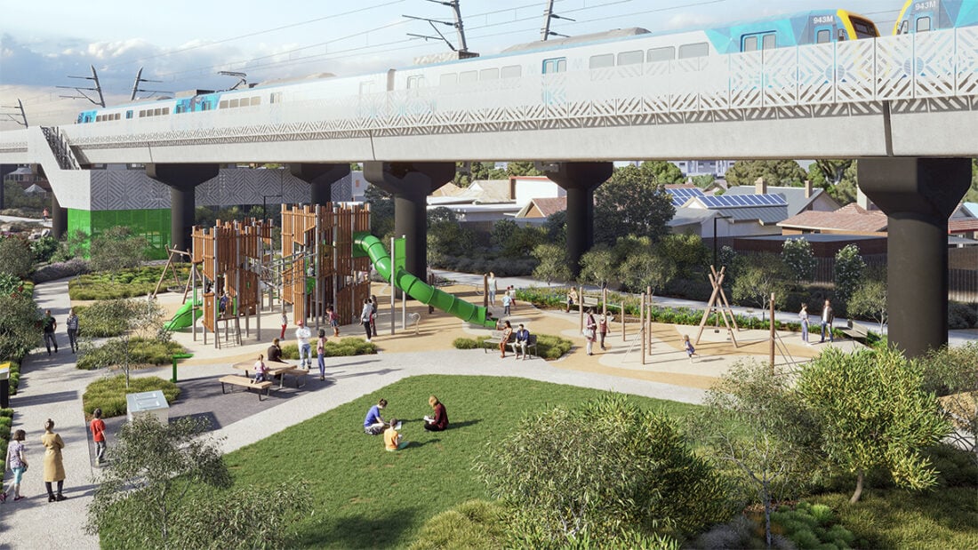Example of a train over bridge project