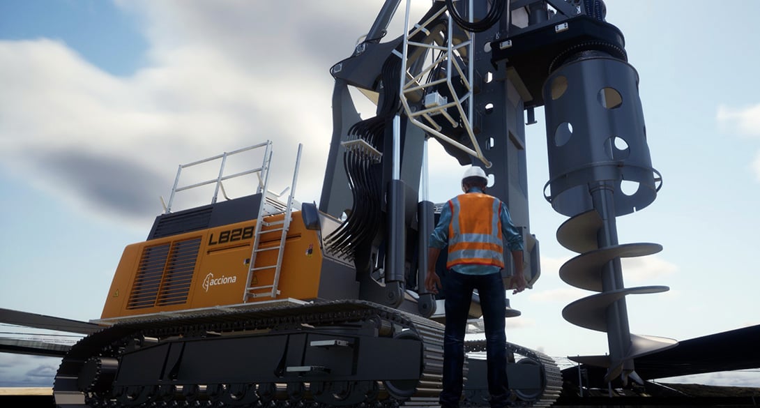 Liebherr LB 28 drill rig operator training