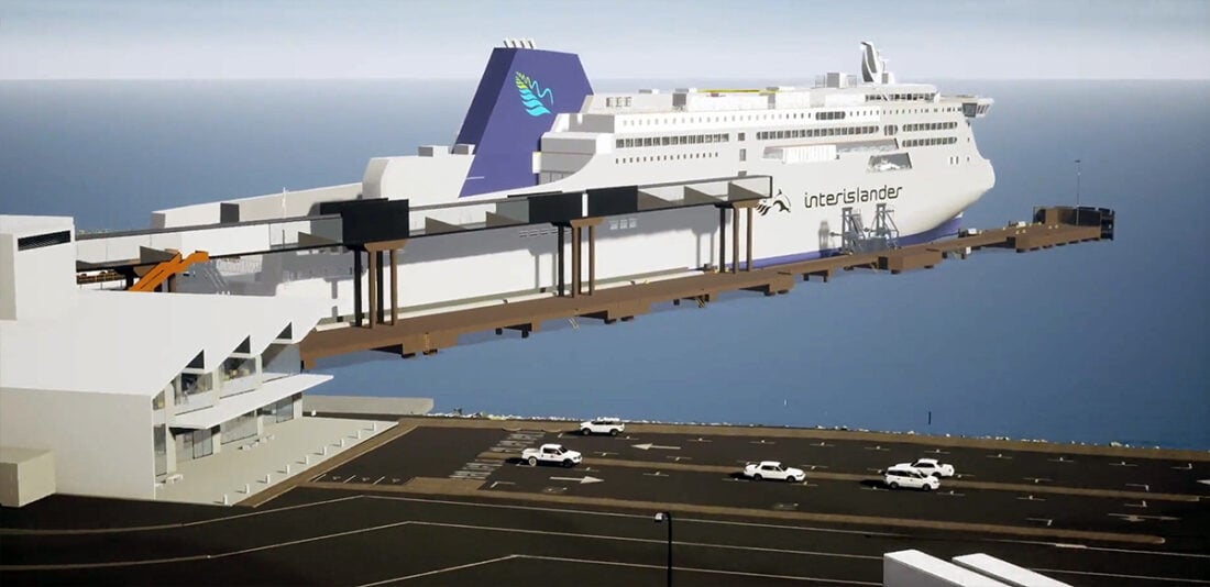 CGI illustration of the ferry terminal iReX project, Wellington
