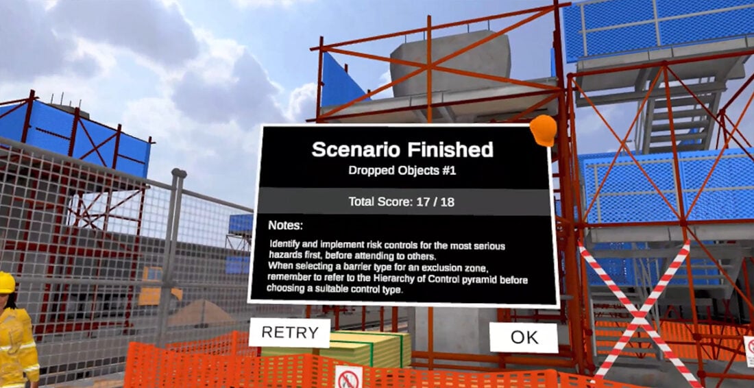 Real-time industry training and assessment report