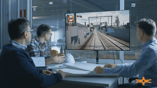 Delivery of a railway course online familiarising drivers with a new route